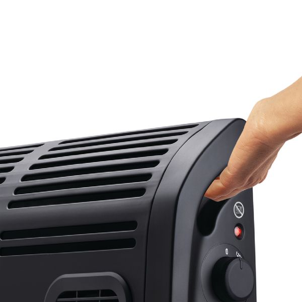 Convector Rowenta Vectissimo CO3035F1, reglabil, termostat mecanic, functie turbo, Negru