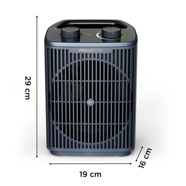 Aeroterma Rowenta Intense Comfort SO2351F0, 2000W, mod Eco & Turbo, termostat reglabil, oprire automata, protectie IP 20, maner transport, albastru