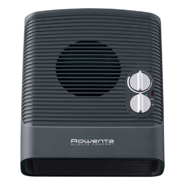 Aeroterma Rowenta SO5115, 2400 W, 2 trepte de putere, Functie Silence, Treapta de aer rece, Termostat mecanic, Negru