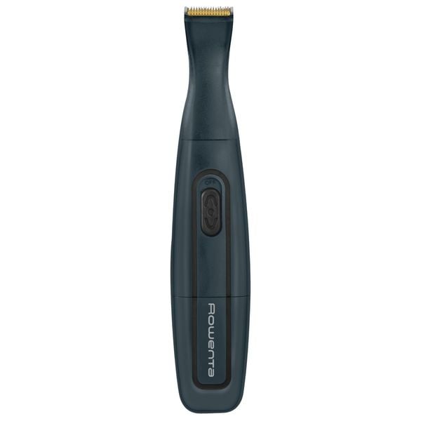 Aparat de tuns barba Rowenta Nomad TN3651F0, lame inox cu  &icirc;nveliş din titan, rezistent la apa, accesoriu pentru ras, baza de depozitare, albastru
