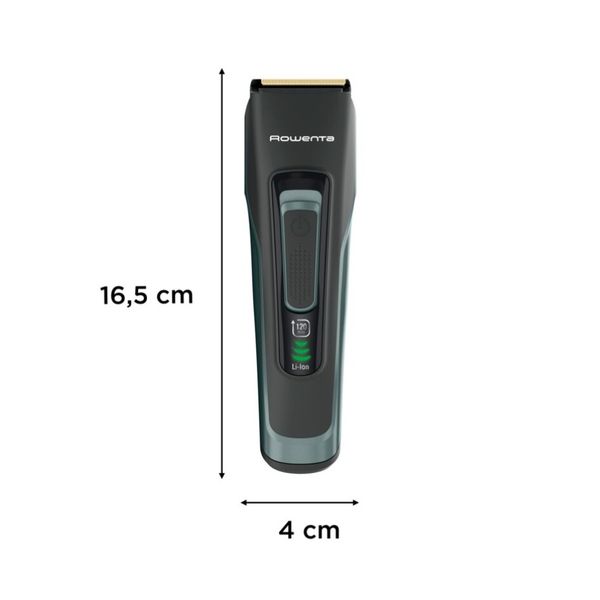 Aparat de tuns parul si barba Rowenta Advancer TN5224E0, autonomie 120 min, 2 piepteni reglabili, pana la 29 de lungimi, 0.5 - 30 mm, setare precizie 1 mm, indicator baterie LED, husa inclusa, negru