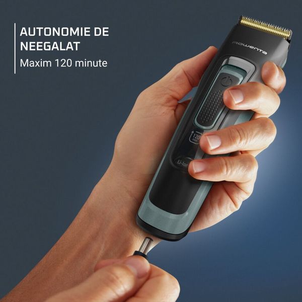 Aparat de tuns parul si barba Rowenta Advancer TN5224E0, autonomie 120 min, 2 piepteni reglabili, pana la 29 de lungimi, 0.5 - 30 mm, setare precizie 1 mm, indicator baterie LED, husa inclusa, negru