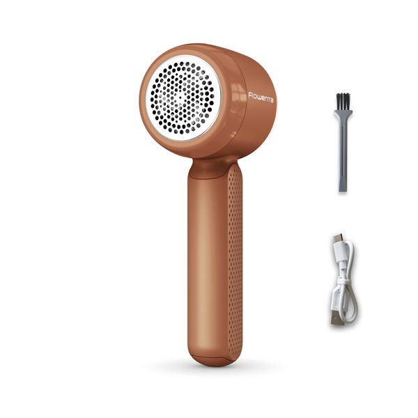 Aparat pentru indepartarea scamelor Rowenta Easy Care JA8001E0, autonomie 60 minute, perie de curatare, cablu incarcare USB-C, portocaliu