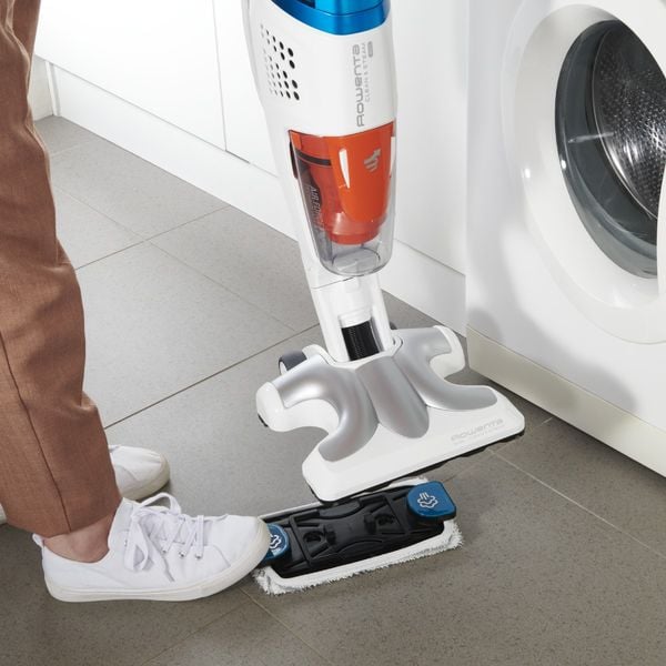 Aspirator cu abur Rowenta RY8561WH Clean & Steam Multi, 1700 W, autonomie abur 30 min, recipient praf 0.5 L, recipient apa 0.4L, Alb/Albastru