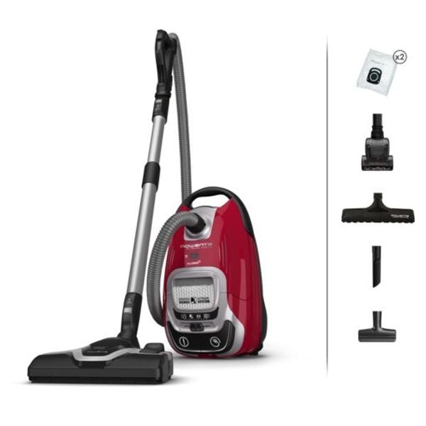 Aspirator cu sac Rowenta Silence Force 5* RO7473EA, motor Effitech, 400W, accesorii Animal Care, 3 niveluri de filtrare, Rosu Aspirator cu sac Rowenta Silence Force 5* RO7473EA, motor Effitech, 400W, accesorii Animal Care, 3 niveluri de filtrare, Rosu