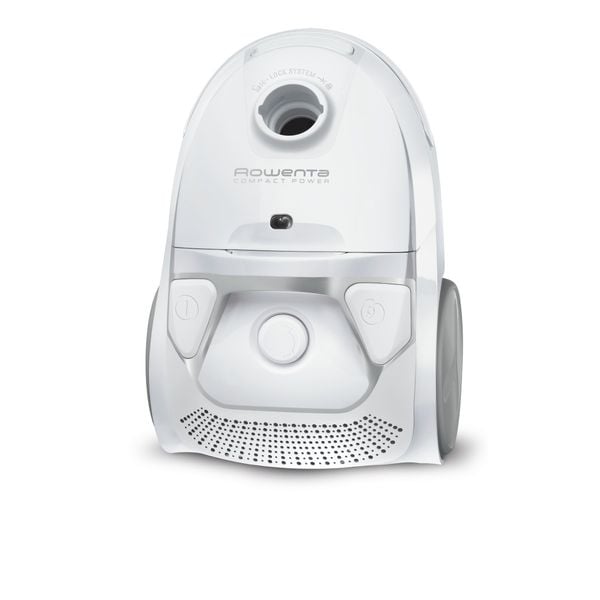 Aspirator cu sac Rowenta Compact Power RO3927EA, 750W, filtrare 2 nivele 99.98%, recipient sac 3L, raza de operare 8.8m, alb