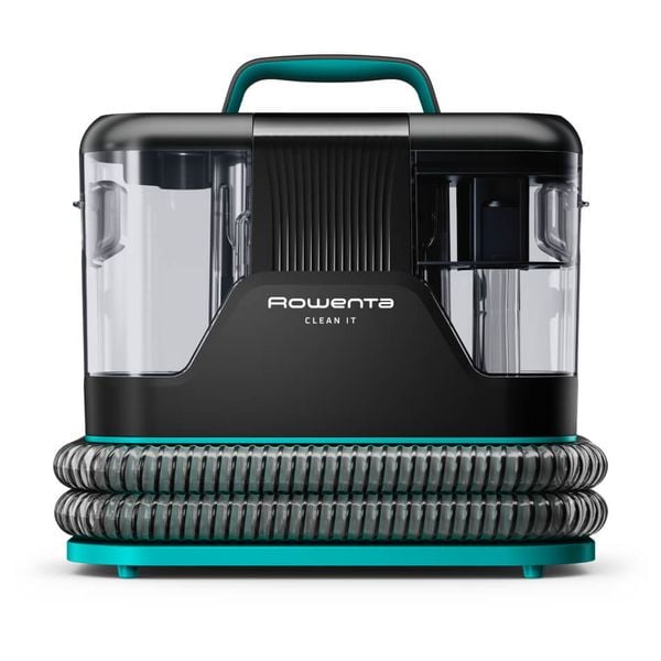 Aspirator tapiterie Rowenta Clean IT IN5020F0, 750W, rezervor apa & detergent 2.3L, rezervor apa murdara 1.5L, perii 8/15 cm, accesoriu spatii inguste & incaltaminte, auto clean, detergent inclus, negru