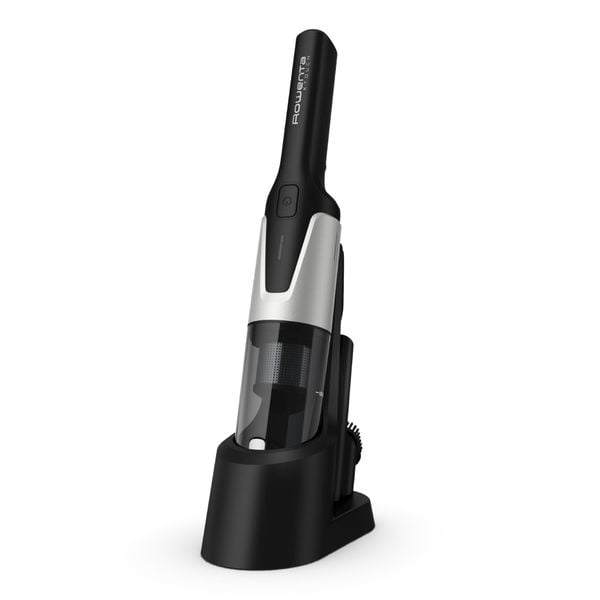 Aspirator de m&acirc;nă Rowenta X-Touch AC9736WO, autonomie 10 min, 2 accesorii, recipient 200ml, gri&alb