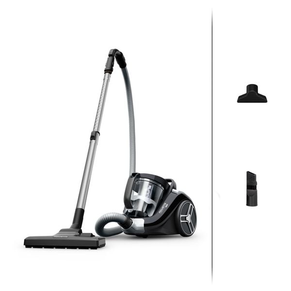 Aspirator fara sac Compact Power XXL RO4B25EA, 900 W, recipient pentru praf 2.5 L, 3 niveluri de filtrare, negru