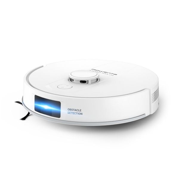 Aspirator robot Rowenta X-Plorer Serie 140 RR9177WH, putere aspirare 5000 Pa, 4 trepte de putere, autonomie de pana la 120 minute, recipient apa 0.32L, alb