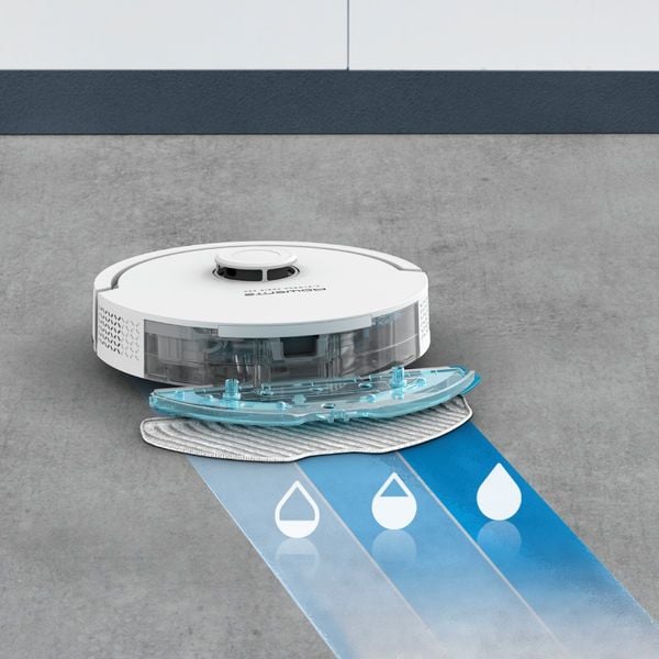 Aspirator robot Rowenta X-Plorer Serie 280 RR88H7E0, putere 8.000 Pa, 120 minute, management harti, statie de incarcare, recipient praf 0.3 L, laser LiDAR 360&deg;, perie anti-incalcire, Wi-Fi, alb