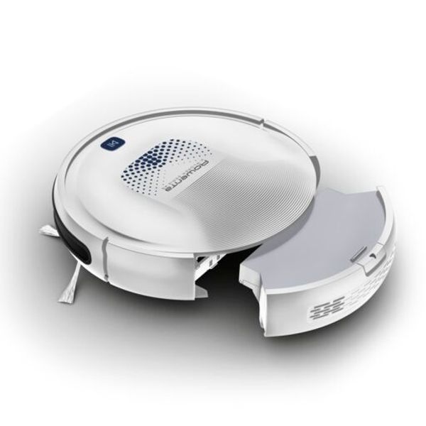 Aspirator robot Rowenta X-Plorer Serie 45 RR8277WH, 33W, 0.44L, Senzori infrarosu, 3 senzori de cadere, Mop incorporat, Autonomie 150 min, Aplicatie dedicata smartphone, alb