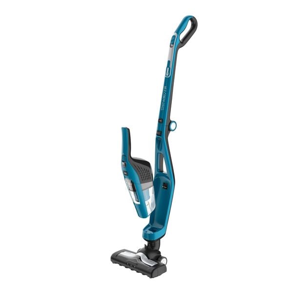Aspirator vertical 2 &icirc;n 1 Dual Force Cyclonic Rowenta RH6751WO, 2 viteze, autonomie max 75 min, Recipient 0.6 L, albastru/negru