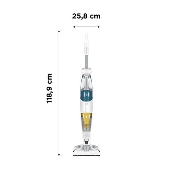 Pachet PROMO Aspirator cu abur Rowenta Clean & Steam 3 &icirc;n 1 RY8544WH & Perie rotativă Rowenta Brush Activ' Volume&Shine 2 CF9530
