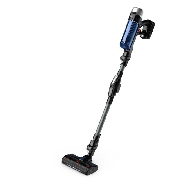 Aspirator vertical Rowenta X-Force Flex 9.60 Aqua RH20C7WO, putere de aspirare 100 Air Watts, Functie Boost, putere 250 W, gri & albastru