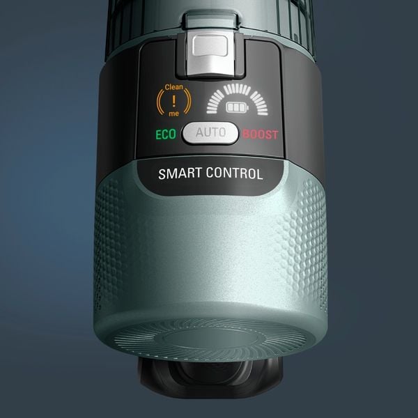 Aspirator vertical fara fir Rowenta X-Force Flex 10.80 RH7A32E0, 300 W, 120 air watts, autonomie 60 minute, recipient praf 0.44 L, functie boost, iluminare LED, sistem Smart Control, greutate redusa, filtrare pana la 99.9%, verde & negru