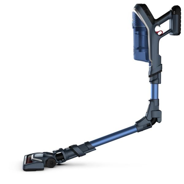 Aspirator vertical Rowenta X-Force Flex 8.60 Aqua RH9690WO, 3 in 1, putere aspirare 185Watts, autonomie max 45 min, flexibil, cap de aspirare Aqua, funcție boost, gri&albastru