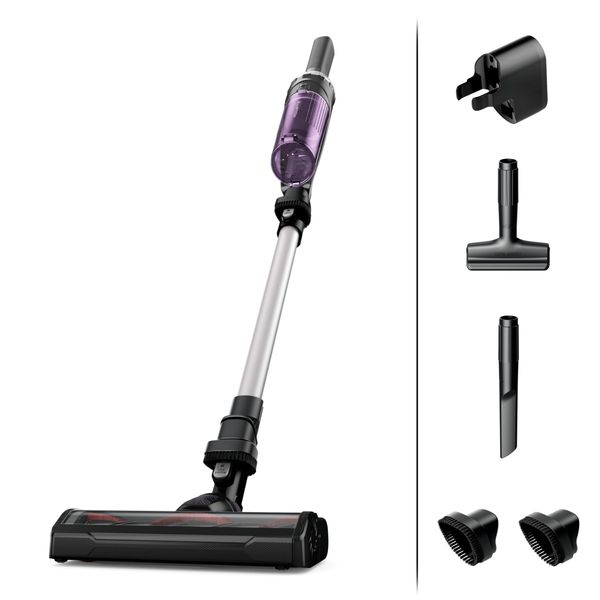 Aspirator vertical Rowenta X-Nano RH1129WO, 0.5l, 16.8V, Autonomie maxima 40 min, Negru-Mov