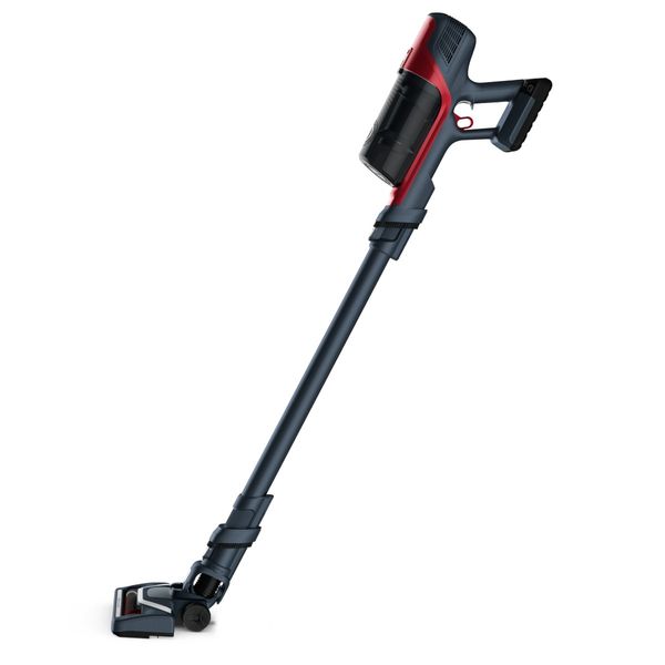 Aspirator vertical Rowenta X-Pert 6.60 Animal Care RH6878WO, 100W, 18V, autonomie 45 min, filtrare 94%, perie cu iluminare LED, recipient praf 0.55 L, accesorii animal care, functie boost, rosu & gri