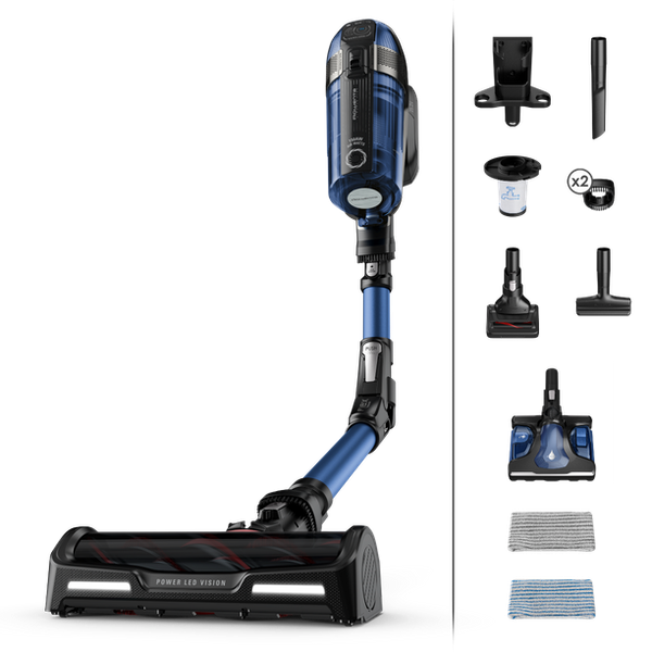 Pachet PROMO Aspirator vertical Rowenta X-Force Flex 12.60 Aqua RH98C0WO si Peria rotativă cu aer cald Rowenta Ultimate Experience CF9620F0