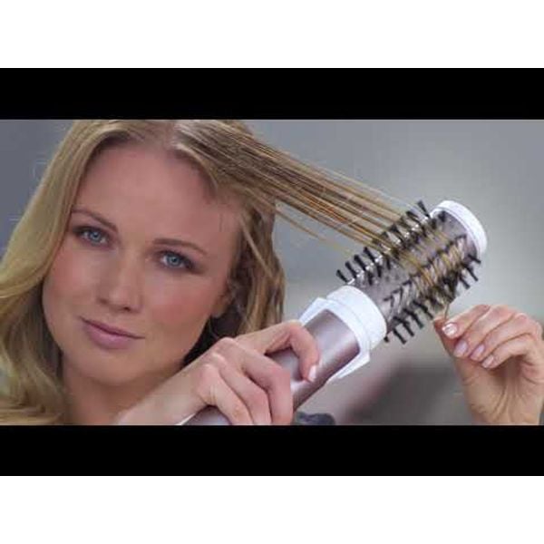 Perie rotativă Rowenta Brush Activ' Premium Care CF9540, 1000W, 2 trepte, 2 viteze, ionizare, 2 perii, Cashmere Keratin,  înveliş ceramic, roz
