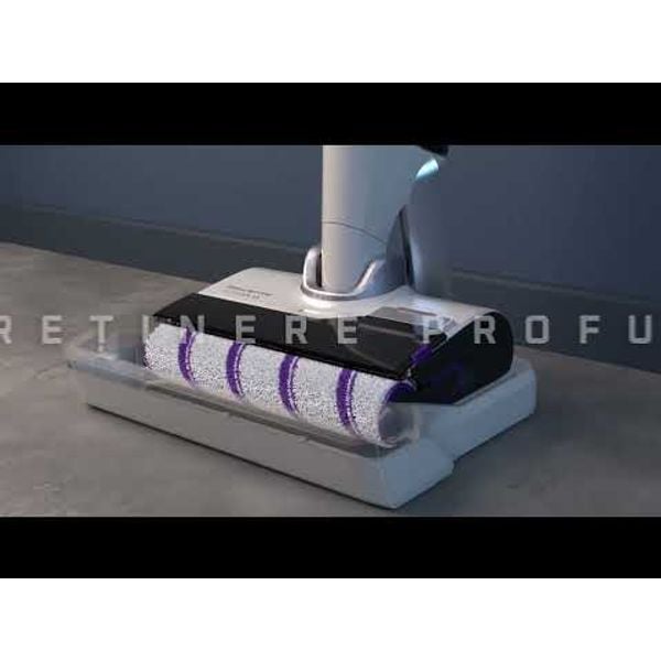 Aspirator cu spalare Rowenta X-Clean 12 GZ7267E0, 230 W, 550 RPM, 21.000 Pa, pana la 65 min autonomie, afisaj LED, aspirare umeda si uscata, functie autocuratare si autouscare, tehnologie anti-incalcire, rezervor pentru detergent, detergent inclus, alb