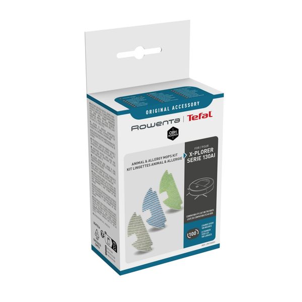 Kit de 3 mopuri din microfibra ZR130001, pentru aspirator robot Rowenta X-Plorer S130 AI