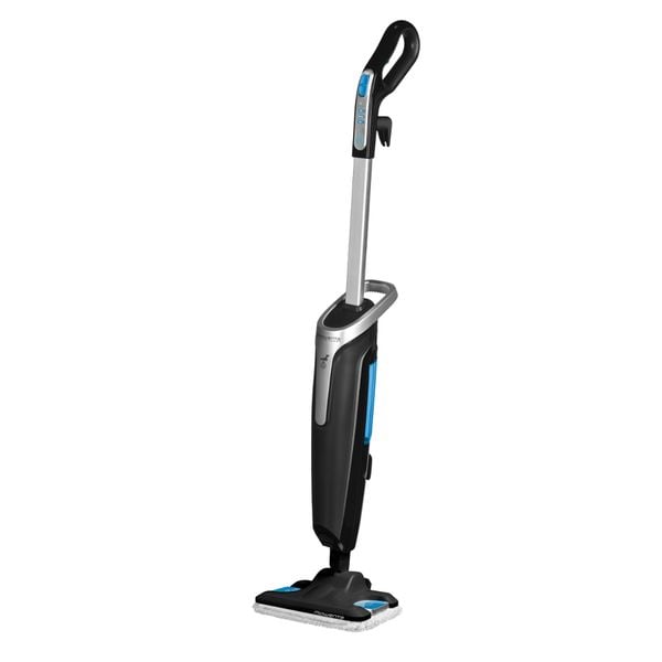 Mop cu abur Rowenta Steam Power RY6555WH, 1200W, 0.6L, filtru anticalcar, 3 setari de reglaj al aburului, Negru/Albastru