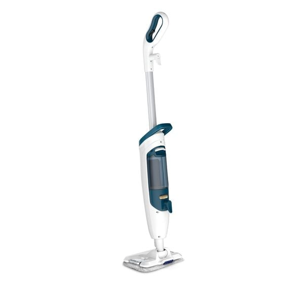 Mop cu abur Rowenta Steam Power RY6597WH, 1200 W, 0.6 L, filtru anticalcar, 3 setări abur, alb