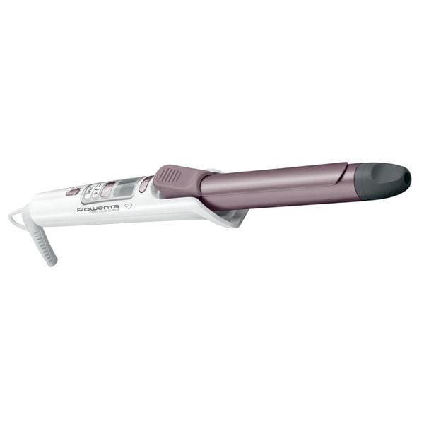 Ondulator de păr Rowenta Premium Care Precious Curls CF3460F0, 8 trepte de temperatură 130 - 200 °C, Cronometru, Cashmere Keratin, alb