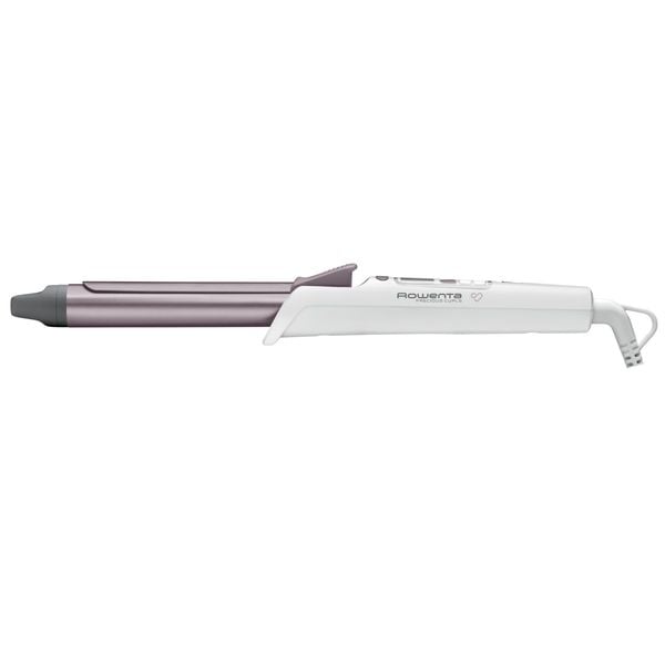 Ondulator de păr Rowenta Premium Care Precious Curls CF3460F0, 8 trepte de temperatură 130 - 200 °C, Cronometru, Cashmere Keratin, alb