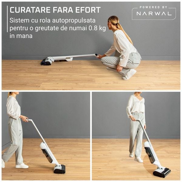 Pachet PROMO Aspirator cu spalare Rowenta X-Clean 10 GZ7540WO & Detergent pentru aspirator cu spalare Rowenta ZR340LV1