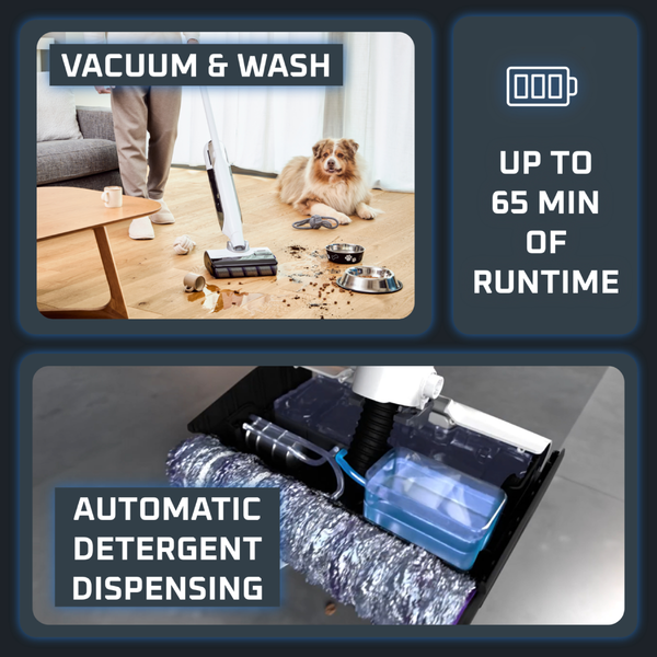 Pachet PROMO Aspirator cu spalare Rowenta X-Clean 12 GZ7267E0 & Detergent pentru aspirator cu spalare Rowenta ZR340LV1