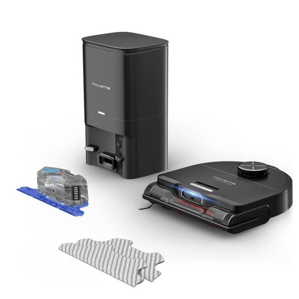 Pachet PROMO Aspirator robot Rowenta X-Plorer Serie 220+ RR9485WH & Aspirator de mână Rowenta X-Touch AC9736WO