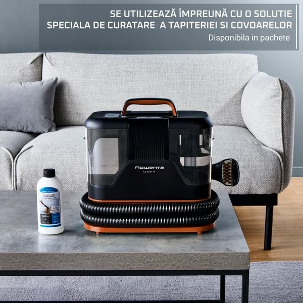 Pachet PROMO Aspirator tapiterie Rowenta Clean IT IN5011F0 si Aspirator vertical fara fir Rowenta X-Force Flex 12.60 NEO RH9L42WO