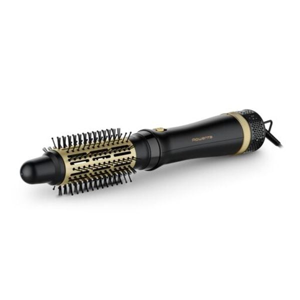 Perie cu aer cald Rowenta Express Style CF6330F0, 3 accesorii, invelis ceramic, cablu rotativ 360°, negru & auriu