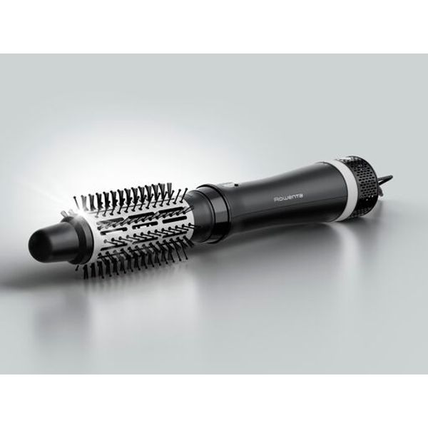 Perie cu aer cald Express Style CF6320F0, 3 accesorii, cablu rotativ 360°, negru & argintiu