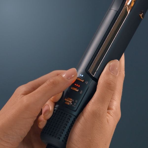 Placa de indreptat si uscat parul Rowenta Air KeraStraight 3 in 1 SF9A20E0, 1000 W, flux de aer 160 km/h, 4 trepte flux aer, 6 trepte temperatura 80 - 210°C, tehnologie Air Keratin, functie ionica, utilizare Wet & Dry, albastru & roz