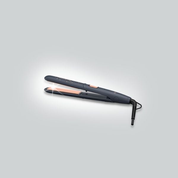 Placă de păr Rowenta Express Style Stellar SF1831F0, înveliș Ceramic Tourmaline, afișaj LED, gri & auriu