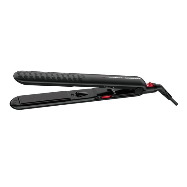Placă de păr Rowenta Karl Lagerfeld Optiliss SF321LF0, Keratin & Glow, plăci flotante, încălzire rapidă, 230 grade, negru Placă de păr Rowenta Karl Lagerfeld Optiliss SF321LF0, Keratin & Glow, plăci flotante, încălzire rapidă, 230 grade, negru