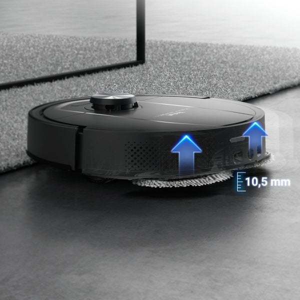 Set 4 lavete mop Rowenta ZR954A03, pentru aspiratoare robot X-Plorer S575 MAX / S580 MAX, lavabile, gri
