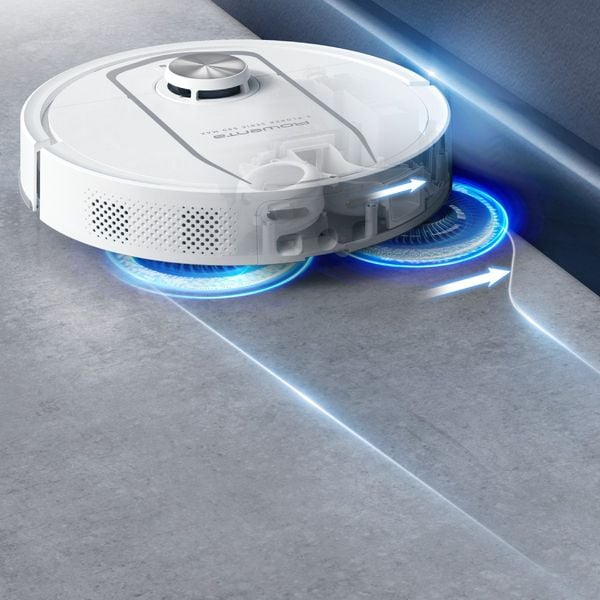 Set 4 lavete mop Rowenta ZR954A03, pentru aspiratoare robot X-Plorer S575 MAX / S580 MAX, lavabile, gri