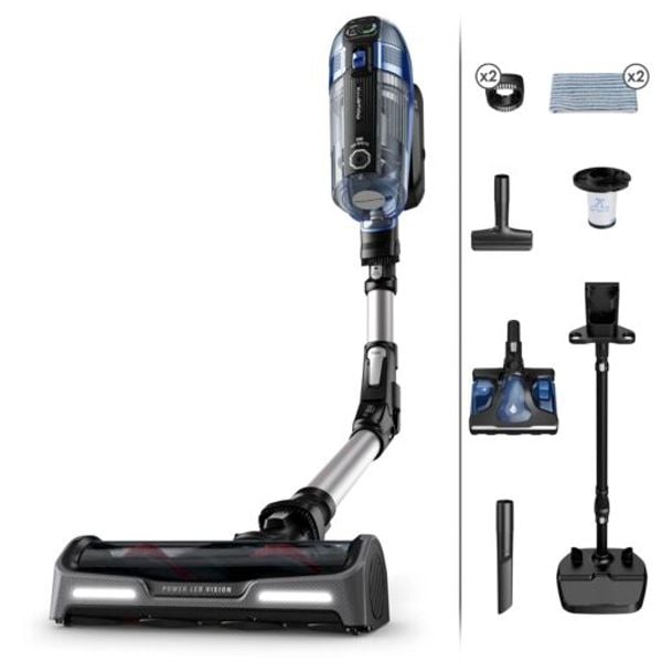 Pachet PROMO Aspirator vertical fara fir Rowenta X-Force Flex 14.6 Aqua RH99C3WO si Set 20 piese Tefal Ingenio Emotion L897SJ04