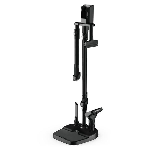 Suport de podea pentru andocare si incarcare Rowenta ZR905003 cu orificii pentru accesorii, compatibil gama de aspiratoare X-Force Flex 14.60 / 14.60 PRO / 15.60, seriile RH99xx, negru