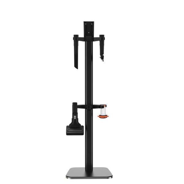 Suport de podea Rowenta ZR905004 pentru andocare si incarcare, cu orificii pentru accesorii, compatibil cu gama de aspiratoare X-Force Flex 9.60, 13.60, 12.60 Neo, X-Pert 7.60, seriile RH9Axx, RH9Lxx, RH20xx, RH6Axx, negru