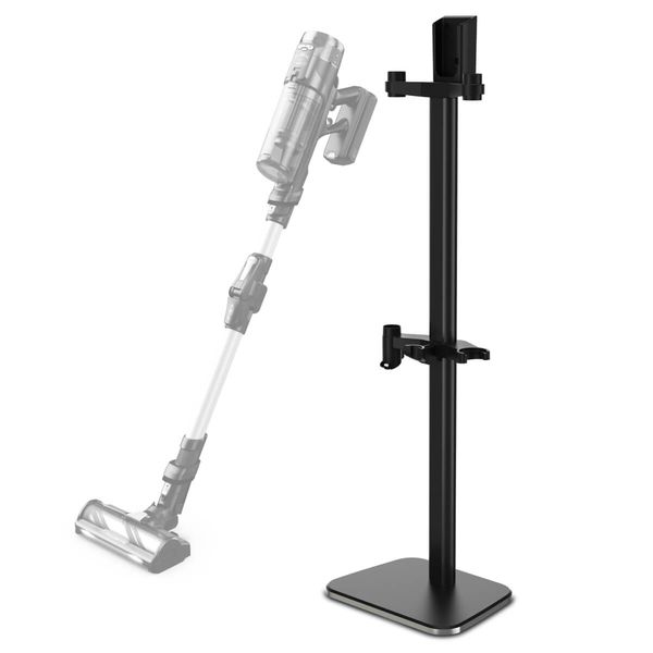Suport de podea Rowenta ZR905004 pentru andocare si incarcare, cu orificii pentru accesorii, compatibil cu gama de aspiratoare X-Force Flex 9.60, 13.60, 12.60 Neo, X-Pert 7.60, seriile RH9Axx, RH9Lxx, RH20xx, RH6Axx, negru