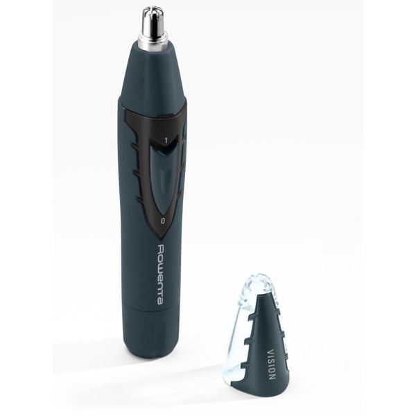 Trimmer pentru nas & urechi Rowenta Vision TN3011F0, autonomie 3 ore, tehnologie VISION, rezistent la apa, albastru