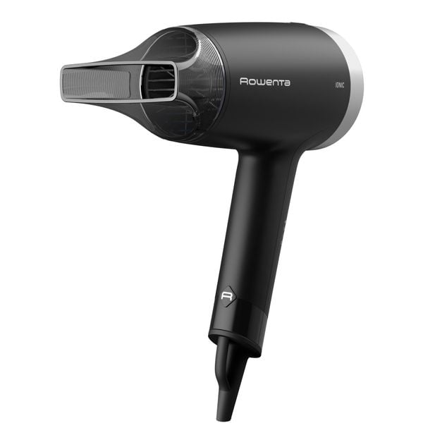 Uscator de par Rowenta Express Style CV1810F0, 1600 W, 2 trepte de temperatura si viteza, tehnologie Effiwatts, functie ionica, functie aer rece, negru & argintiu