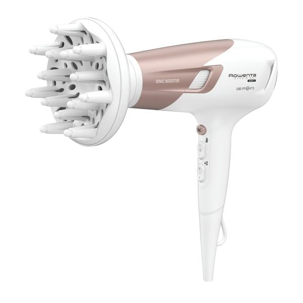 Uscator de par Rowenta Studio Dry Glow CV5830F0, 2300W, 2 trepte viteza, 3 trepte temperatura, tehnologie Thermo Control, alb
