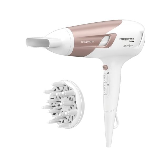 Uscator de par Rowenta Studio Dry Glow CV5830F0, 2300W, 2 trepte viteza, 3 trepte temperatura, tehnologie Thermo Control, alb